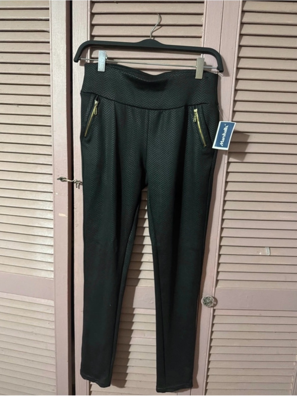 Anthropologie High-Waist Black Ponte Ankle Pat
